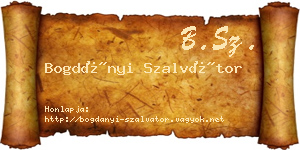 Bogdányi Szalvátor névjegykártya
